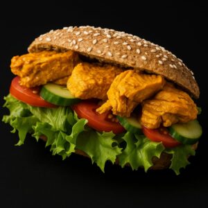 Sandwich CoConut Curry Chicken+caesar salade